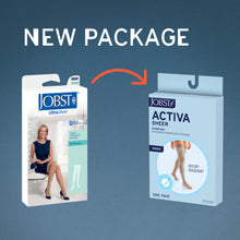 Load image into Gallery viewer, Jobst Activa Sheer 8-15 Mmhg Compression Stockings Thigh With Lace Band Closed Toe
