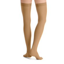 Load image into Gallery viewer, JOBST UltraSheer Compression Stockings 20-30 mmHg Thigh High, with Silicone Dot Band, Closed Toe, Suntan, X-Large
