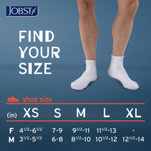 Load image into Gallery viewer, JOBST SensiFoot Diabetic Compression Socks 8-15 mmHg Mini-Crew Closed Toe, White, X-Large
