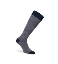 Load image into Gallery viewer, JOBST Style Soft Fit Compression Socks 15-20 mmHg, Knee High, Closed Toe, Argyle Pink, Small Petite
