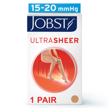 Load image into Gallery viewer, JOBST UltraSheer Compression Stockings 15-20 mmHg Waist High, Closed Toe, Suntan, X-Large
