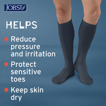 Load image into Gallery viewer, JOBST SensiFoot Diabetic Compression Socks 8-15 mmHg Knee High, Closed Toe, White, X-Large
