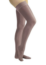 Load image into Gallery viewer, JOBST UltraSheer Compression Stockings 15-20 mmHg Thigh High, with Silicone Lace Band, Closed Toe, Anthracite, X-Large
