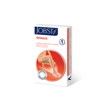 Load image into Gallery viewer, JOBST Opaque Compression Stockings 20-30 mmHg Thigh High, with Silicone Dot Band, Closed Toe, Midnight Navy, X-Large
