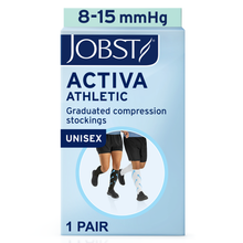 Load image into Gallery viewer, JOBST ACTIVA Athletic 8-15 mmHg Compression Socks Knee High, Closed Toe, Black, X-Large
