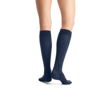 Load image into Gallery viewer, JOBST Opaque Compression Stockings 20-30 mmHg Knee High, with SoftFit Band, Closed Toe, Midnight Navy, X-Large
