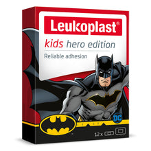 Load image into Gallery viewer, Leukoplast Kids Hero Edition, Batman First Aid Dressings, Assorted Sizes, Box of 12
