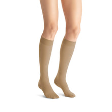 Load image into Gallery viewer, Jobst Opaque Compression Stockings 15-20 Mmhg Knee With Softfit Band Closed Toe
