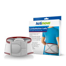 Load image into Gallery viewer, Actimove Professional Line LumbaMotion Lady Back Support with Pressure Pad, White, X-Large

