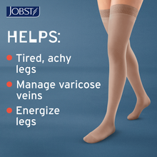 Load image into Gallery viewer, Jobst Activa Sheer 15-20 Mmhg Compression Stockings Thigh With Lace Band Closed Toe
