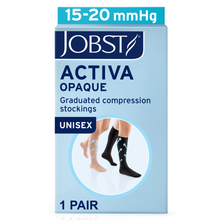 Load image into Gallery viewer, Jobst Activa Opaque 15-20 Mmhg Compression Socks Knee Closed Toe
