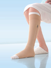 Load image into Gallery viewer, JOBST UlcerCARE 2-Part Compression System with Liners 40+ mmHg Knee High, Open Toe, Left Zipper, Beige, 4X-Large
