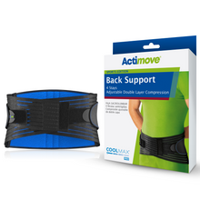 Load image into Gallery viewer, Actimove Sports Edition Back Support 4 Stays Adjustable Double Layer Compression
