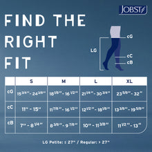 Load image into Gallery viewer, JOBST Relief Compression Stockings 30-40 mmHg Thigh High, with Silicone Dot Band, Open Toe, Black, X-Large Petite

