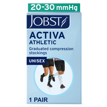 Load image into Gallery viewer, JOBST ACTIVA Athletic 20-30 mmHg Compression Socks Knee High, Closed Toe, Black, X-Large
