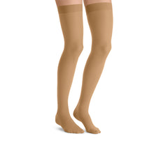 Load image into Gallery viewer, JOBST UltraSheer Compression Stockings 20-30 mmHg Thigh High, with Silicone Dot Band, Closed Toe, Suntan, X-Large
