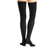Load image into Gallery viewer, JOBST Opaque Compression Stockings 30-40 mmHg Thigh High, with Silicone Dot Band, Closed Toe, Espresso, X-Large
