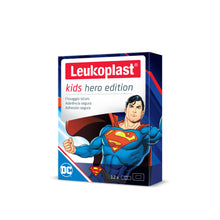 Load image into Gallery viewer, Leukoplast Kids Hero Edition, Superman First Aid Dressings, Assorted Sizes, Box of 12
