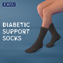 Load image into Gallery viewer, JOBST SensiFoot Diabetic Compression Socks 8-15 mmHg Crew, Closed Toe, White, X-Large
