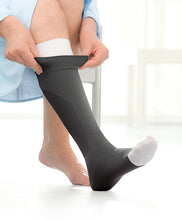Load image into Gallery viewer, JOBST UlcerCARE 2-Part Compression System with Liners 40+ mmHg Knee High, Open Toe, No Zipper, Black, 4X-Large
