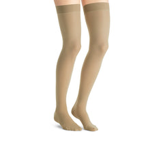 Load image into Gallery viewer, JOBST UltraSheer Compression Stockings 20-30 mmHg Thigh High, with Silicone Dot Band, Closed Toe, Natural, X-Large
