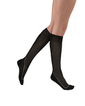 Load image into Gallery viewer, JOBST Sport Compression Socks 15-20 mmHg Knee High, Closed Toe, Cool Black/Black, X-Large
