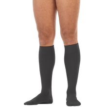 Load image into Gallery viewer, JOBST forMen Compression Socks 30-40 mmHg Knee High, with SoftFit Band, Closed Toe, Anthracite, Large Full Calf Long Length
