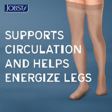 Load image into Gallery viewer, Jobst Activa Sheer 8-15 Mmhg Compression Stockings Thigh With Lace Band Closed Toe
