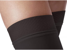 Load image into Gallery viewer, JOBST Relief Compression Stockings 30-40 mmHg Thigh High, with Silicone Dot Band, Open Toe, Black, X-Large Petite
