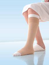 Load image into Gallery viewer, JOBST UlcerCARE 2-Part Compression System with Liners 40+ mmHg Knee High, Open Toe, No Zipper, Black, 4X-Large
