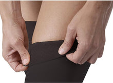 Load image into Gallery viewer, JOBST Relief Compression Stockings 15-20 mmHg Thigh High, with Silicone Dot Band, Open Toe, Black, X-Large Petite
