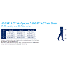 Load image into Gallery viewer, JOBST ACTIVA Sheer 15-20 mmHg Compression Stockings Thigh High with Lace Band with Lace Band, Closed Toe, Sun Bronze, X-Large
