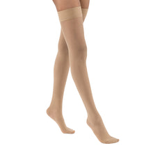 Load image into Gallery viewer, JOBST UltraSheer Compression Stockings 20-30 mmHg Thigh High, with Silicone Dot Band, Closed Toe, Natural, X-Large
