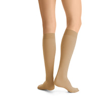 Load image into Gallery viewer, JOBST Opaque Compression Stockings 15-20 mmHg Knee High, with SoftFit Band, Closed Toe, Honey, X-Large
