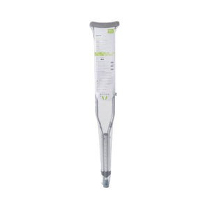 Underarm Crutches McKesson Aluminum Frame Adult 350 lbs. Weight Capacity Push Button / Wing Nut Adjustment