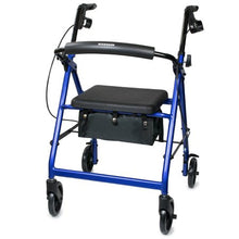 Load image into Gallery viewer, 4 Wheel Rollator McKesson Folding Aluminum Frame (Black/Blue/Green/Red/Silver)
